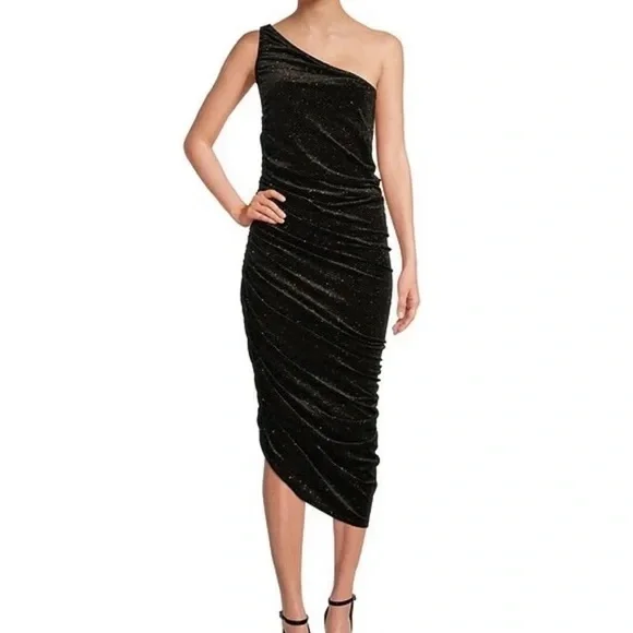 Gibson Latimer Sparkly Beautiful 1 Shoulder Long Dress size XL Bin O - Picture 1 of 7